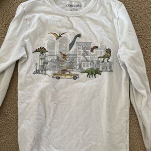 Crewcuts White Dinosaur Graphic Kids Shirt